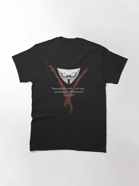 تیشرت وی فور وندتا | V for Vendetta Classic T-Shirt کد 249790