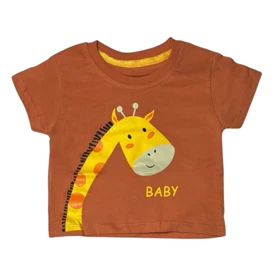 ست تیشرت و شلوارک پسرانه مدل زرافه PJ1139