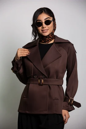 ترنج کت سوزان (قهوه ای)