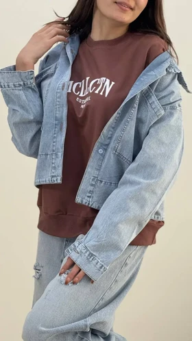 کت جین ساده