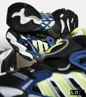 کفش کتانی مردانه و زنانه مشکی آبی لیمویی ADIDAS performance x9000l4