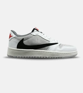 کفش کتانی مردانه سفید طوسی مشکی NIKE travis scott