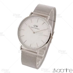 ساعت دنیل ولینگتون مردانه حصیری سیلور صفحه سفید 103879