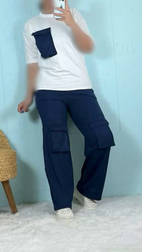 ست تیشرت و شلوار کارگو 990013