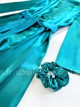 روبدوشامبر ساتن ساده سبز کله غازی