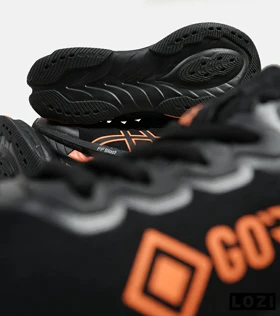 کفش کتانی مردانه مشکی نارنجی ASICS GORETEX