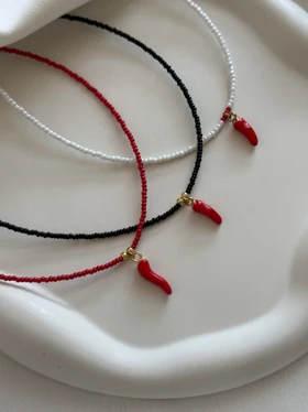 گردنبند تابستانی فلفل ترکیه ای- کد tbf10087 گالری موژان حیدری