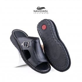 صندل مردانه چرم شهباز طبی کد 1501014