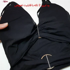 نیم‌تنه زنانه مدل سگگ دار جلو باز مشکی کد 4780-449