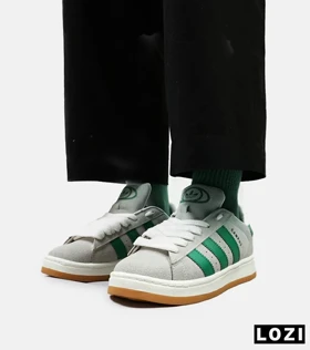 کفش کتانی مردانه طوسی سبز ADIDAS Campus