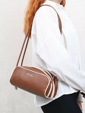 کیف دوشی زنانه مدل پرادا PRADA کد SH1502 (قهوه ای)