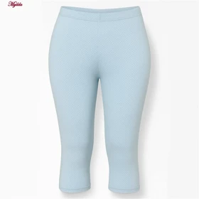 شلوارک راحتی زنانه مدل خال‌خالی رنگ آبی روشن ماییلدا کد 5329-6