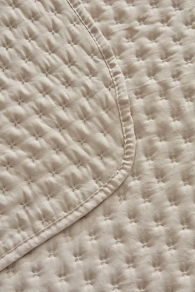 روتختی دو نفره Karaca Home مدل Breeze Soft پلی‌استر - شیری