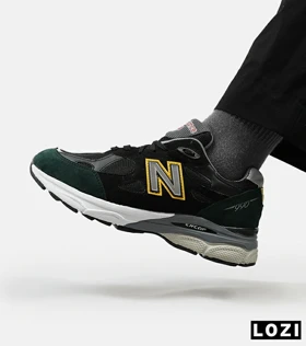 کفش کتانی مشکی سبز NEW BALANCE 990