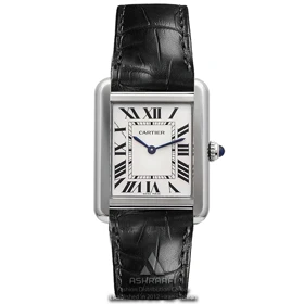 ساعت کارتیه تانک سولو بند چرمی Cartier Tank Solo 9908G