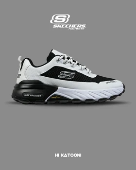 کفش کتانی طبی ورزشی سفید مشکی SKECHERS max protect مدل 8554