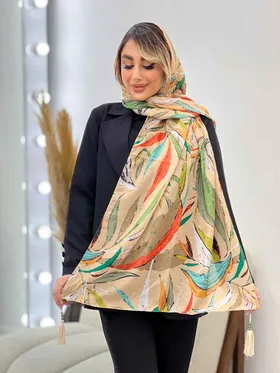 شال طرح برگ سوزنی