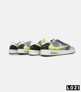 کفش کتانی مردانه طوسی لیمویی NIKE travis scott