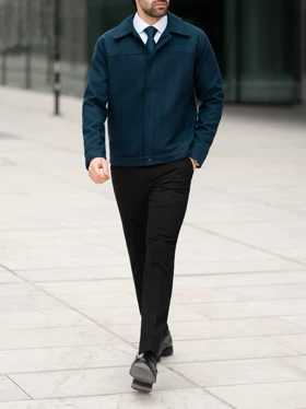 کاپشن فوتر سرمه ای کارلوتی کد j203