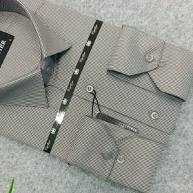 پیراهن راه راه استین بلند مردانه _ قواره کلاسیک _استایل رسمی