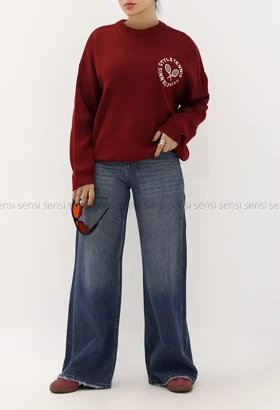 بافت یقه گرد گلدوزی تنیس کد1004903