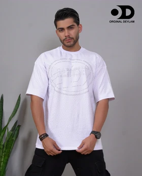 تیشرت لش دیزل سفید نگین فوق‌العاده خفن و با کیفیت