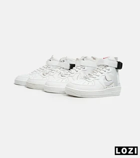 کفش کتانی ساق‌دار مردانه سفید NIKE AIRFORCE AF1
