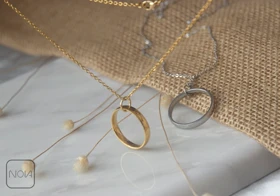 گردنبند استیل حلقه