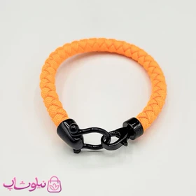 دستبند امگا کنفی نارنجی قفل مشکی کیفیت مستر کد 1400