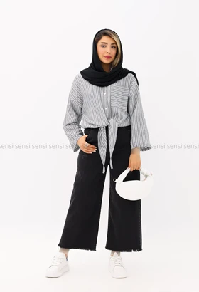 شومیز گره‌ای راه راه زارا