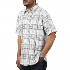 پیراهن آستین کوتاه طرح دار مردانه برند مد مدل 14212112