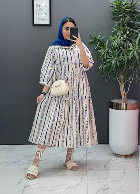 مانتو پیراهنی طرح سنتی
