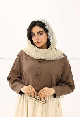 شومیز جلو بسته سیلک پایین کش کد1005707