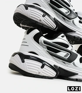 کفش کتانی مردانه سفید مشکی طوسی DIESEL S-SERENDIPITY SPORT