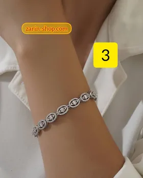 دستبند جواهری نگینی زنانه