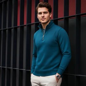 دورس نیم زیپ 3 نخ برش باکس فیت