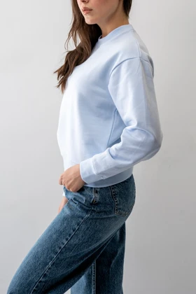 تیشرت آستین بلند دورس سرشانه افتاده زنانه