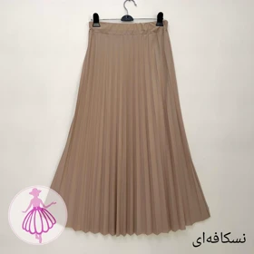 دامن پلیسه کرپ جودون بلند (نسکافه ای)