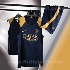 ست حلقه‌ای و شلوارک فوتبالی پاریس سن ژرمن Paris-Saint-Germain ( فصل 2025 ) سرمه ای
