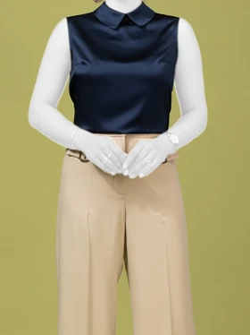تاپ زنانه مجلسی ساتن کلاسیک نغمه