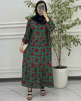 پیراهن ساحلی گل‌دار وارداتی دریا 4132