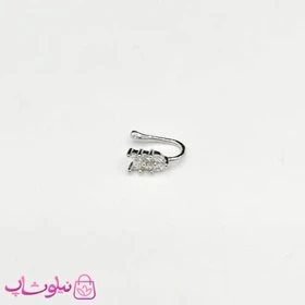 پیرسینگ بینی یا گوش طرح گندم نقره ای بدون نیاز به سوراخ کد 658
