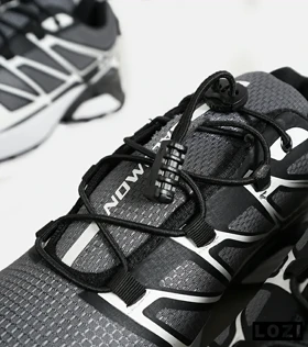 کفش کتانی خاکستری سفید مشکی Salomon xt-6