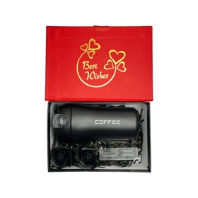 پک هدیه‌ی تراول ماگ و جعبه موزیکال یا ساعت شنی