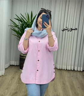 مانتو لینن بغل دکمه کد 2112