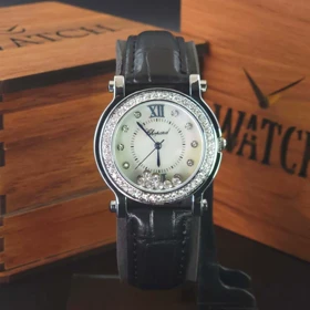 ساعت مچی زنانه چوپارد Chopard A896 با موتور کوارتز ژاپن و بند چرم کد 2
