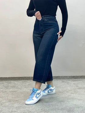 شلوار جین واید لگ سورمه ای تینت 8446ویتا