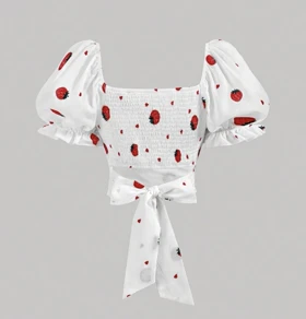 کراپ شرت توت فرنگی برند شین Shein