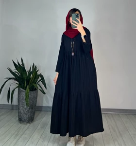 پیراهن مانتویی آهو مشکی