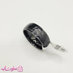 انگشتر مردانه کارتیه مدل طرحدار فول مشکی کد 460